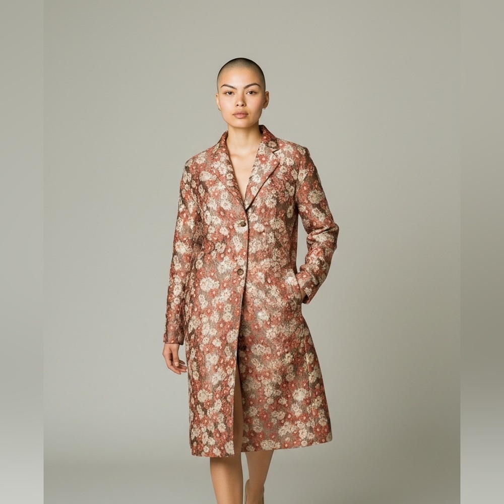 Alberto Biani  Italian made all-over floral-print Coat Jacket